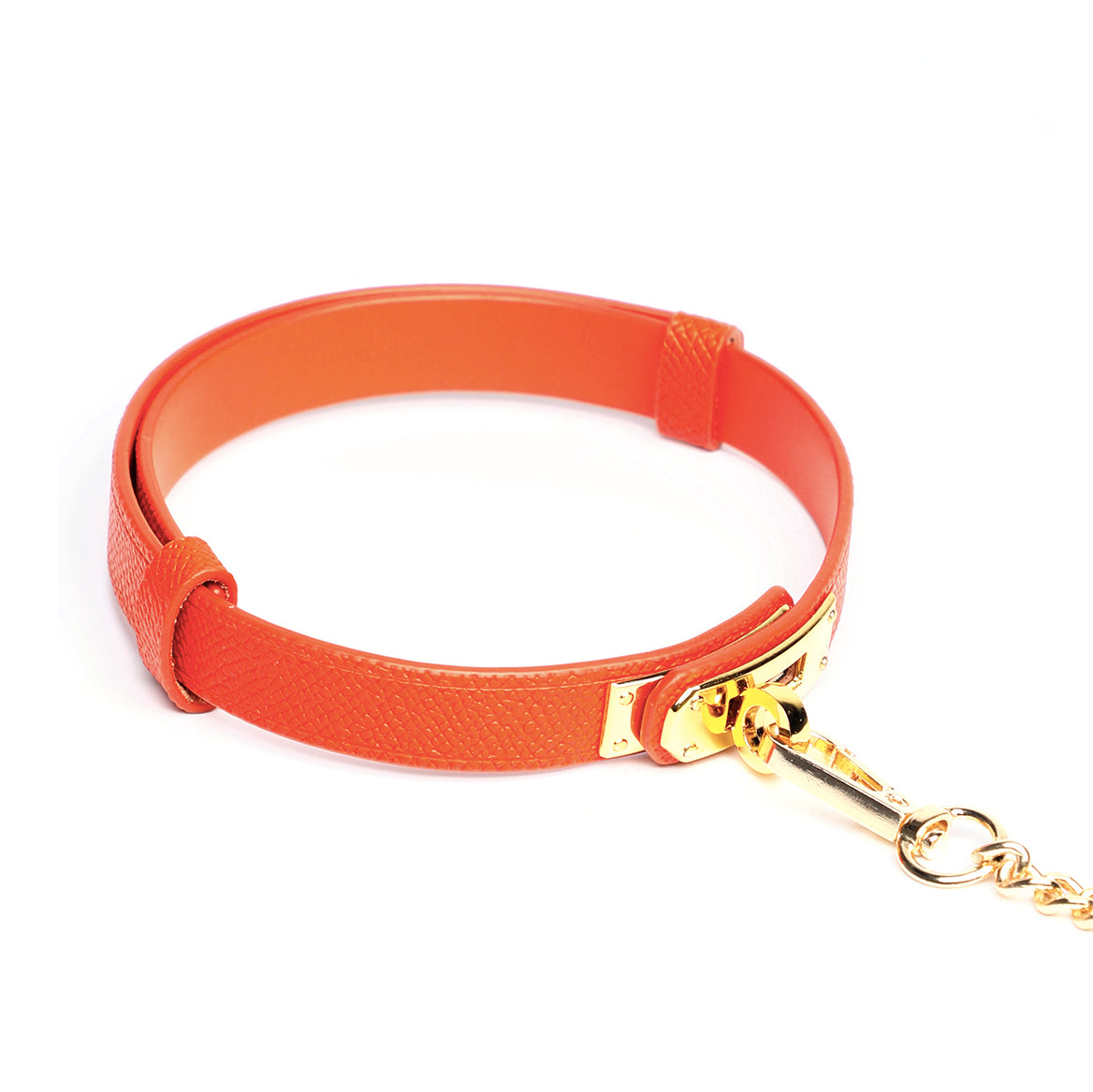 Gorgeous Sunny Orange Leather Bondage Kit